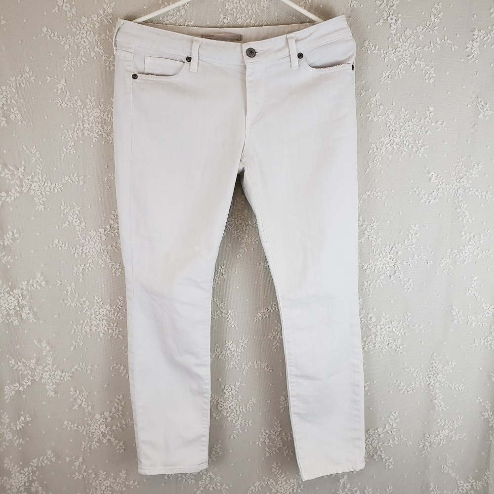 VINCE. White Crop Skinny Ankle Pants Size 29!